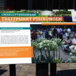 Mehr zur Beschilderung der <a href="http://www.infographik.de/2018/05/landesgartenschau-bad-iburg/">Landesgartenschau 2018 in Bad Iburg finden Sie in unserem Blog-Artikel!</a> Pultschild - Landesgartenschau in Bad Iburg